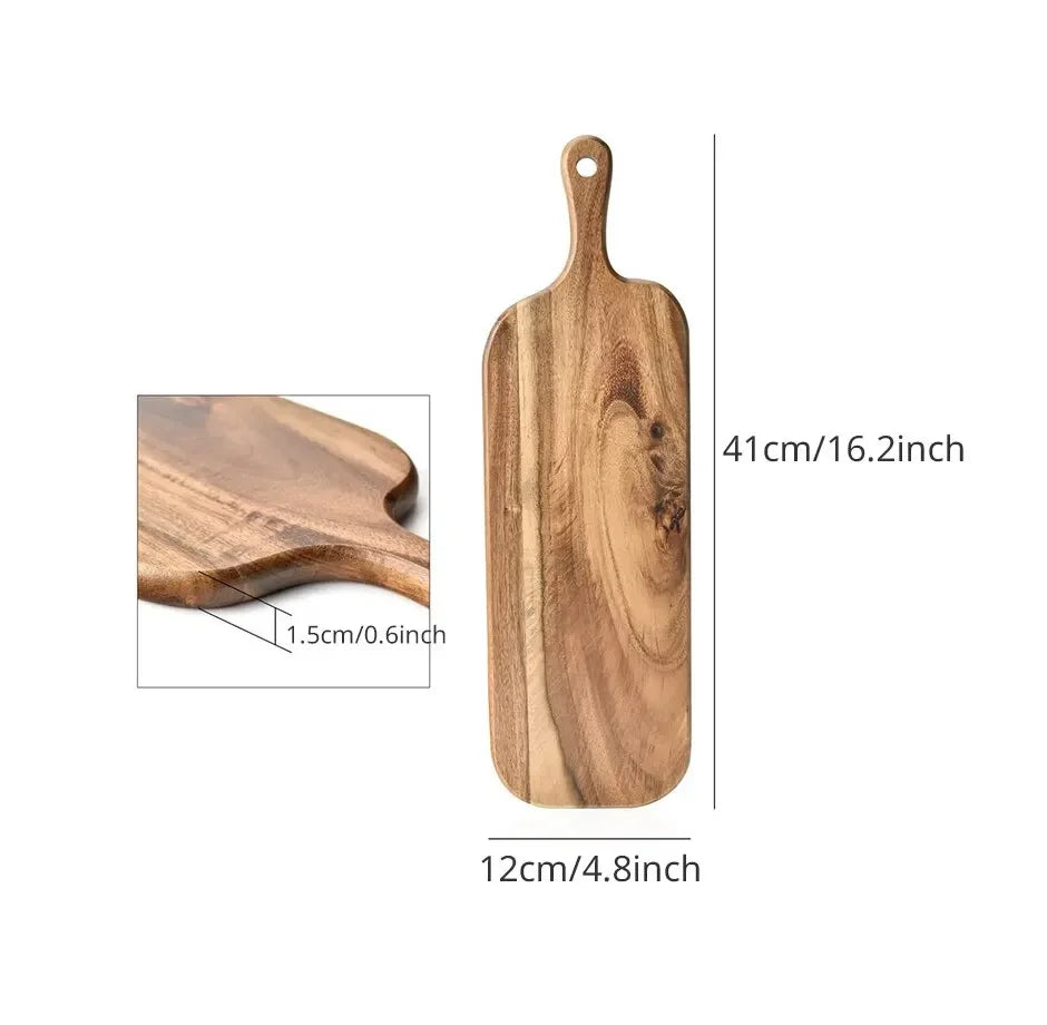 Tagliere In Legno Con Manico Per Cucina Uso Domestico Tagliere Per Formaggi Salumi Frutta E Pane In Legno Naturale
