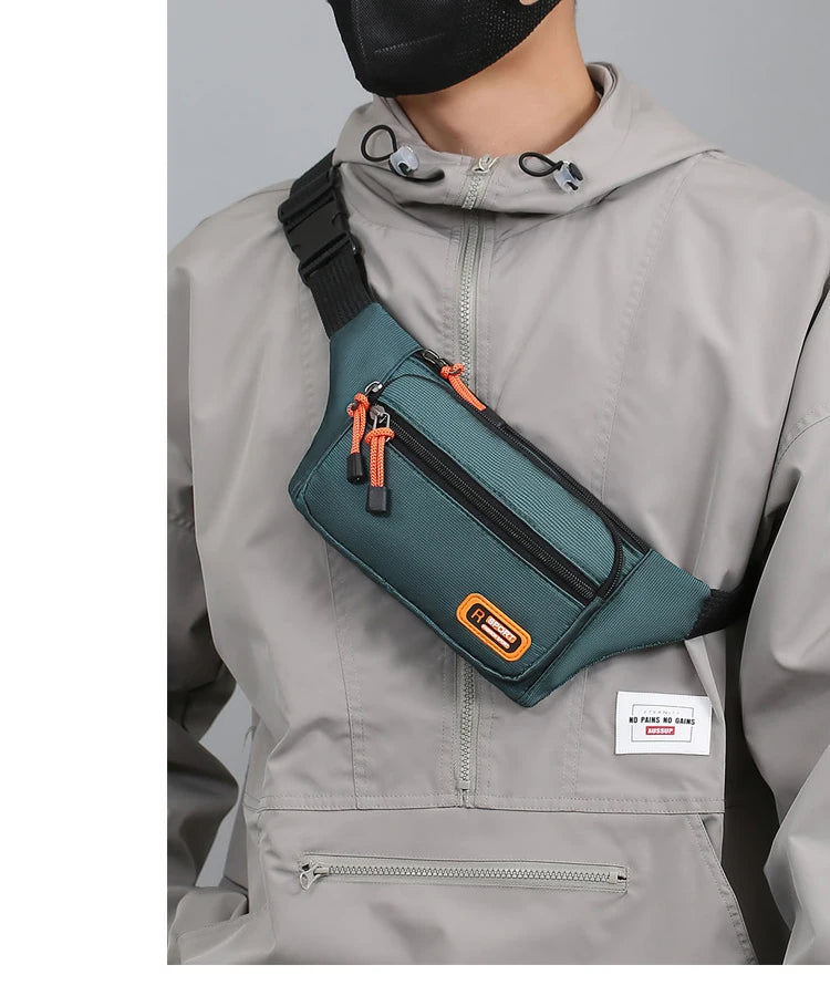 Marsupio da Uomo Impermeabile Unisex Borsa a Tracolla per Corsa e Attività Leggero e Resistente