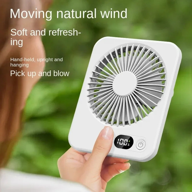 Ventilatore Da Tavolo Portatile Silenzioso Con Display Regolabile Ricaricabile A Cinque Velocità Pieghevole Da Scrivania