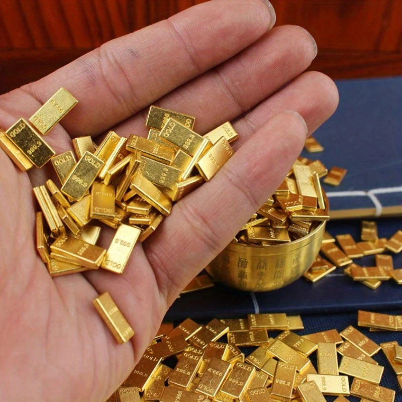 Mini Barra D'Oro Simulata In Lega Di Zinco Decorazione Per La Casa E Il Desktop Regalo Inaugurazione Della Casa