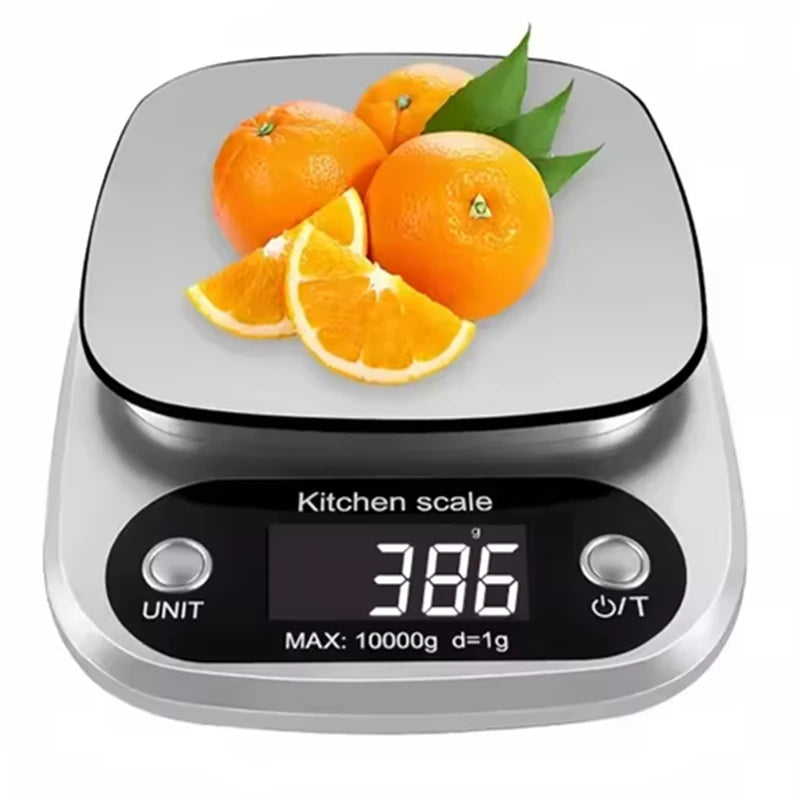 Bilancia Cucina Alta Precisione 10 Kg Con Display LCD Multifunzione Per Gioielli E Alimenti In Acciaio Inossidabile 304