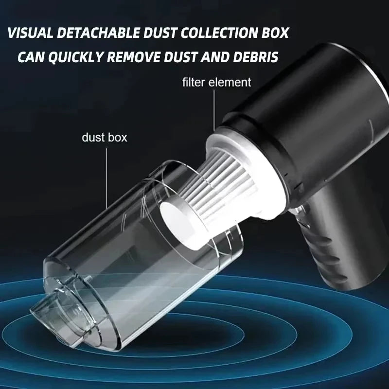 Aspirapolvere Per Auto Senza Fili Potente 2900000 Pa USB Ricaricabile 4 In 1 Portatile Per Automobilisti Soffiante