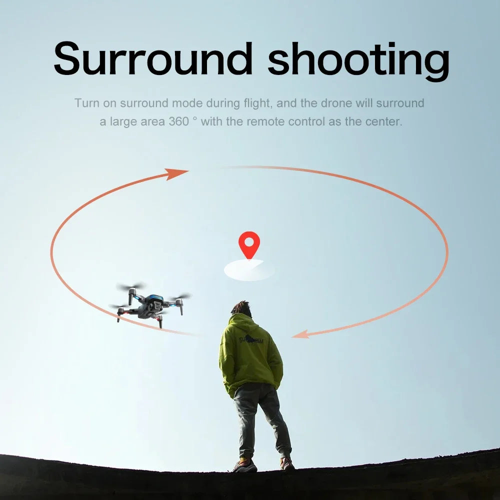 Drone Professionale GPS 8K Con Gimbal Tre Assi Brushless RC Quadricottero Ostacoli Fotocamera HD 4K 5G