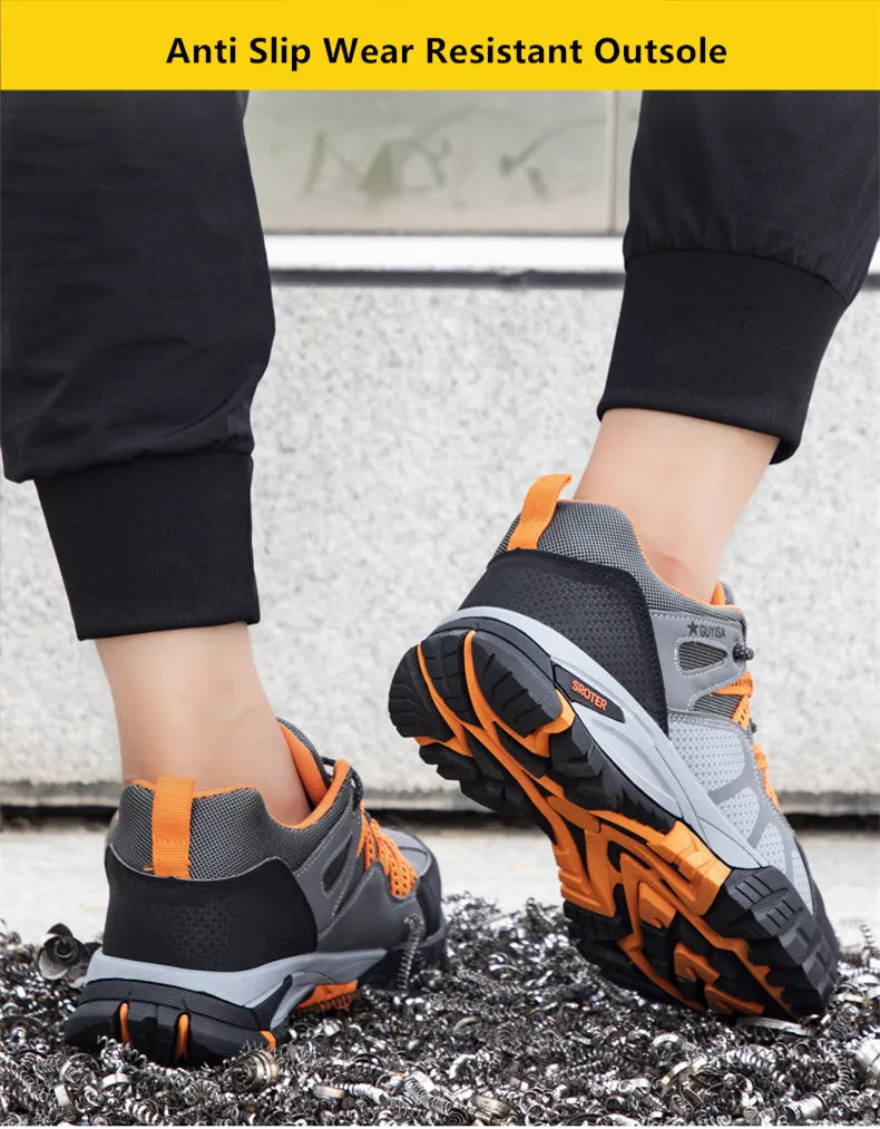 Scarpe Da Lavoro Con Punta In Acciaio Antinfortunistiche Da Uomo Antiscivolo Indistruttibili