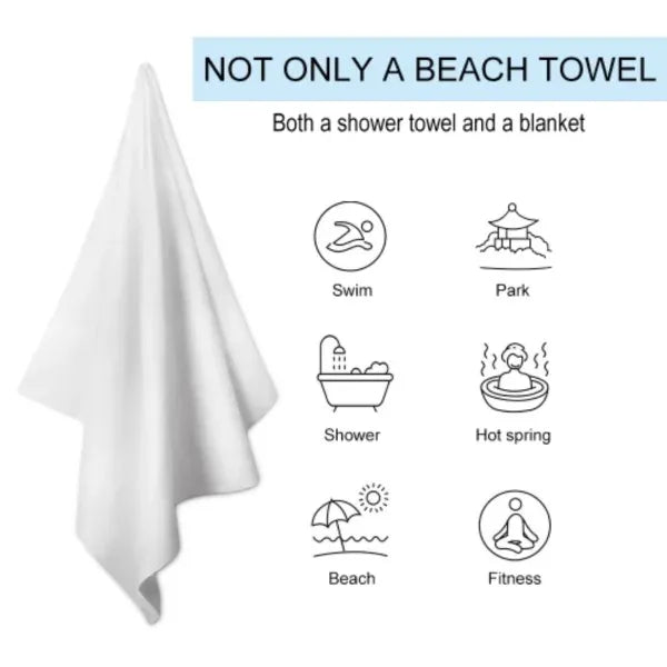 Telo Mare A Righe In Microfibra Ad Asciugatura Rapida Asciugamano Assorbente Per Spiaggia Vacanze Al Nuoto