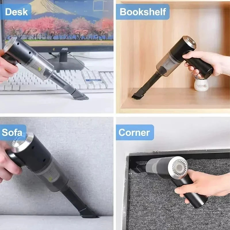 Aspirapolvere Per Auto Senza Fili Potente 2900000 Pa USB Ricaricabile 4 In 1 Portatile Per Automobilisti Soffiante