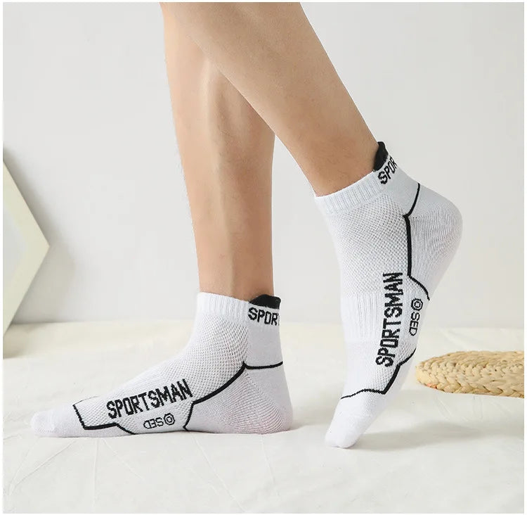 Calzini Corti Da Uomo Per Basket E Corsa Con Rete Traspirante Assorbenti Odori Pack 6 Paia