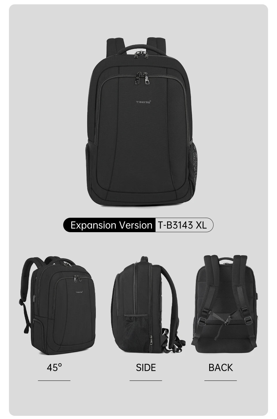 Tigernu Zaino Da Uomo In Nylon 14 15.6 17.3 Pollici Per Laptop Zaino Da Scuola E Viaggio
