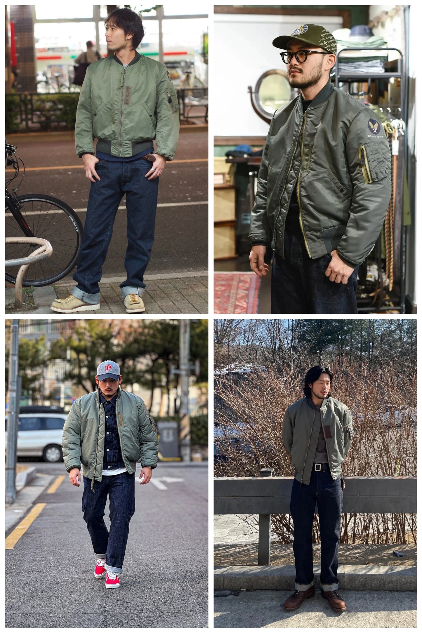 Cappotto Invernale MA1 Verde Salvia Pilota Nylon Imbottito Bomber Vintage Uomo Giacca Da Volo Giappone