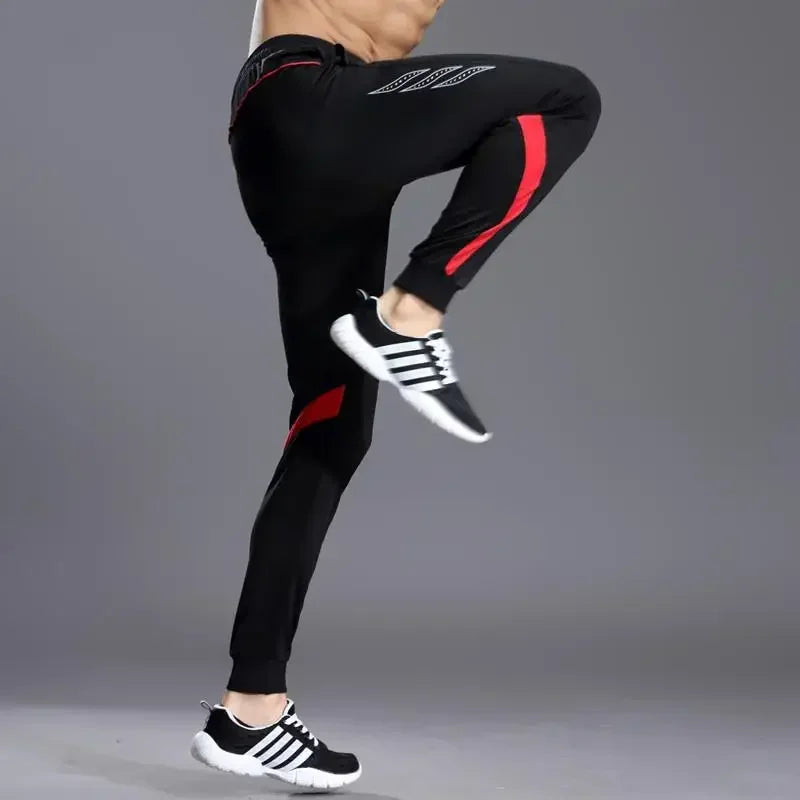 Pantaloni sportivi da corsa da uomo con tasche con cerniera Pantaloni da jogging da calcio Pantaloni sportivi da allenamento Pantaloni da calcio da basket Pantaloni da allenamento da uomo