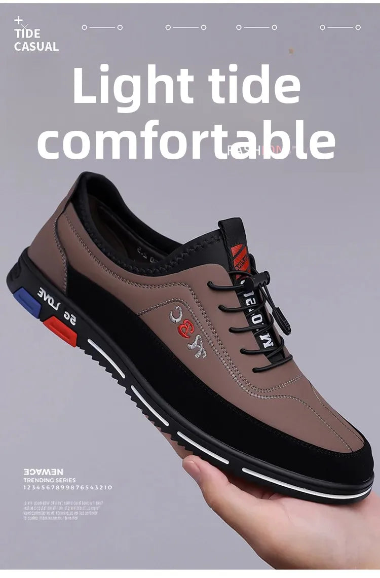 Scarpe Da Uomo Extra Large In Pelle Con Fondo Morbido Primavera Autunno Nuovo Stile 46 47 48 Suola In Gomma Impermeabile
