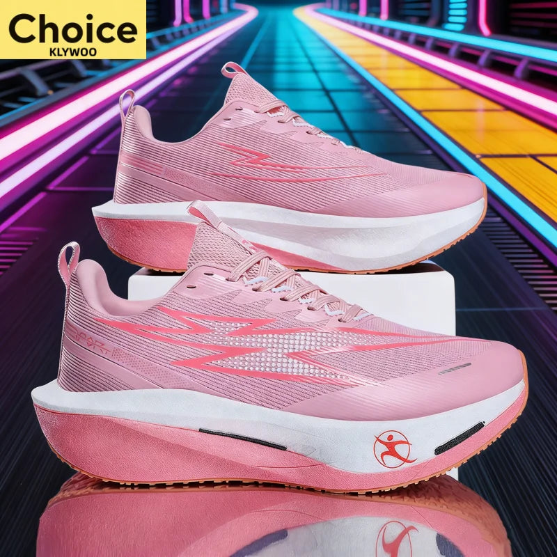 Scarpe Da Corsa Con Piastra In Carbonio Per Maratona Uomo Donna Traspiranti Leggere Antiscivolo Sneakers Di Marca