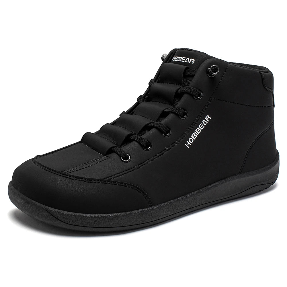 HOBIBEAR Scarpe Mid Top Da Donna Con Punta Larga In Pelle Artificiale Antiscivolo Per Esterno