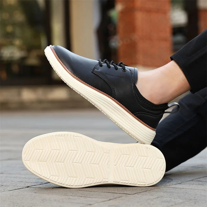 Scarpe Uomo Sportive Casual Alla Moda In Pelle Traspiranti e Comode Marrone Scarpe da Golf e Formali