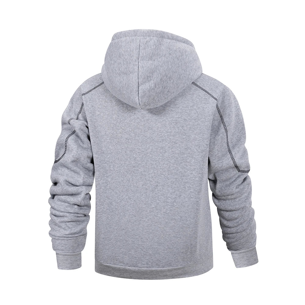 Felpa Con Cappuccio Sportiva Casual Con Cerniera Da Uomo Slim Fit Tinta Unita Cardigan Per Abbigliamento Sportivo Giacca