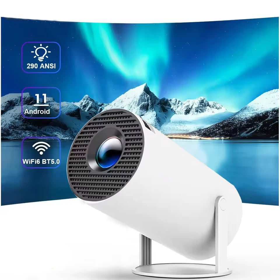 Nuovo Proiettore HY300 2026 4K Android 11 WiFi 6 290 ANSI Allwinner H713 BT5.0 Portatile per Esterni Cinema