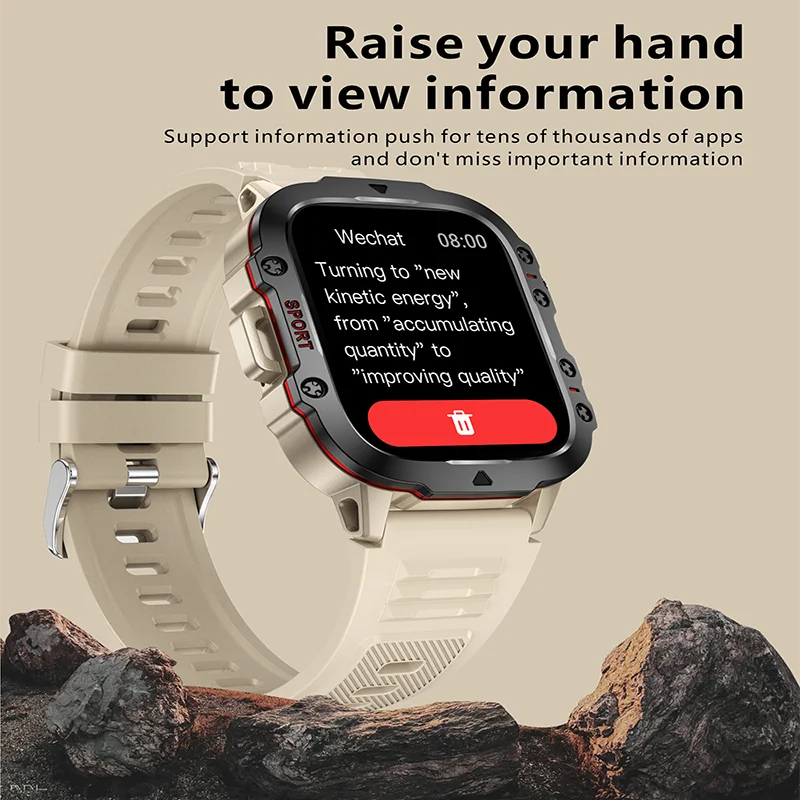 Orologio Fitness Con Schermo Da 1,96 Pollici 3ATM Chiamate Bluetooth Impermeabile Frequenza Cardiaca