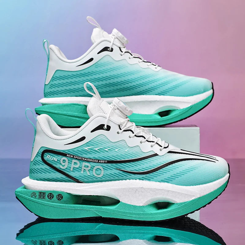 Scarpe Da Corsa Unisex Con Piastra In Carbonio E Cuscino Aria Traspiranti Leggere Sneakers Atletiche Antiscivolo