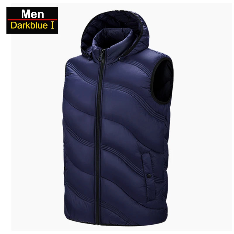 Gilet Termico Impermeabile Uomo CHRLCK per Trekking Campeggio Caccia Sci Pesca Invernale Taglia Grande Caldo e Leggero