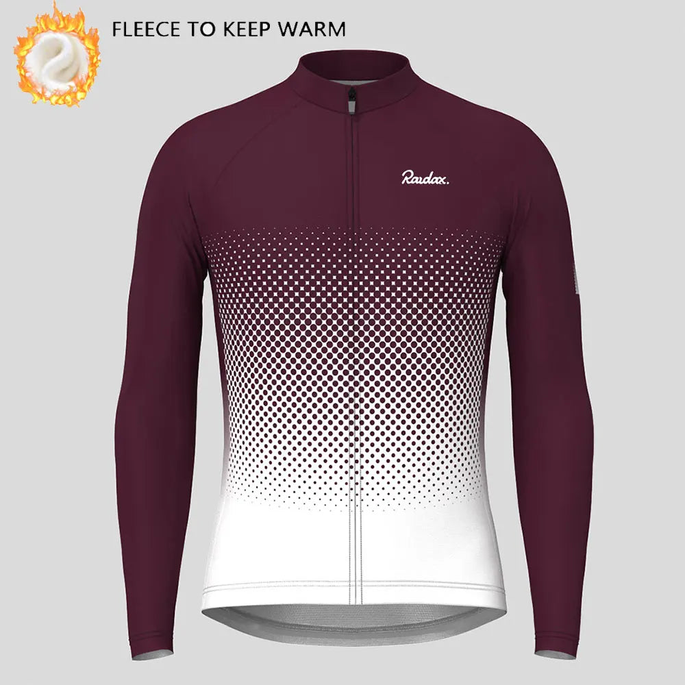 Raudax Abbigliamento Ciclismo Invernale Pile Termico Maglie Da Ciclismo A Maniche Lunghe Calde Giacche Da Bicicletta MTB