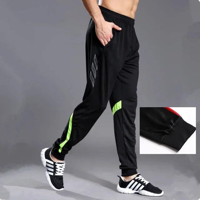 Pantaloni sportivi da corsa da uomo con tasche con cerniera Pantaloni da jogging da calcio Pantaloni sportivi da allenamento Pantaloni da calcio da basket Pantaloni da allenamento da uomo