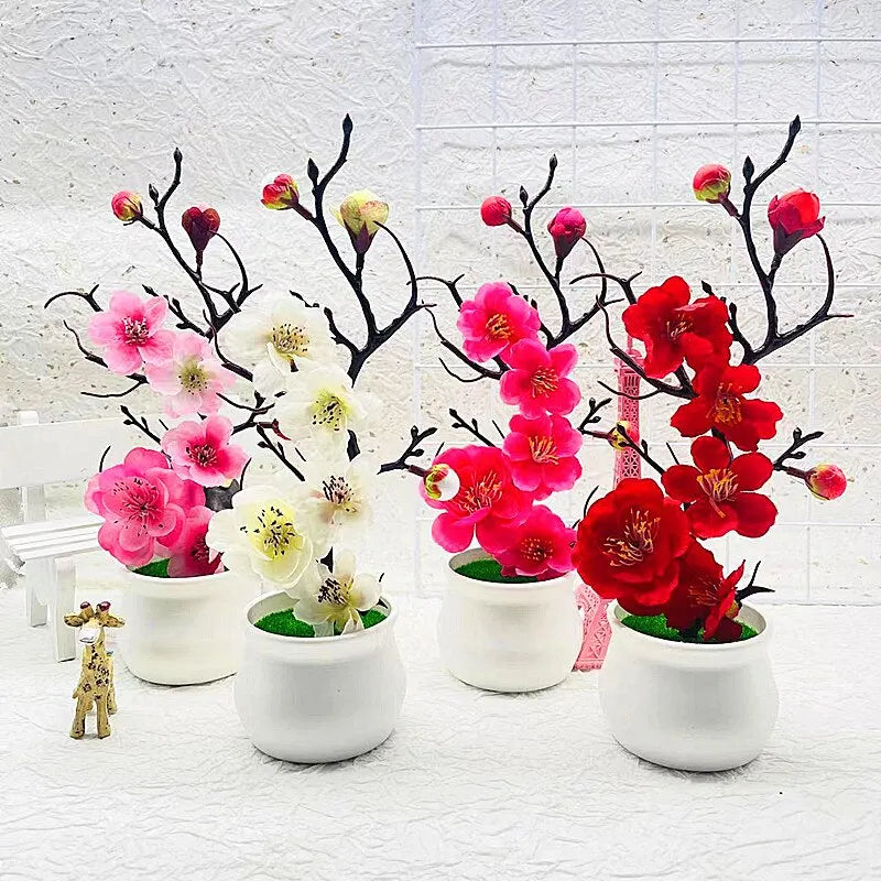 Piante Artificiali Bonsai Piccolo Albero In Vaso Simulazione Decorazione Casa Tavolo Fiori Finti Giardino Hotel