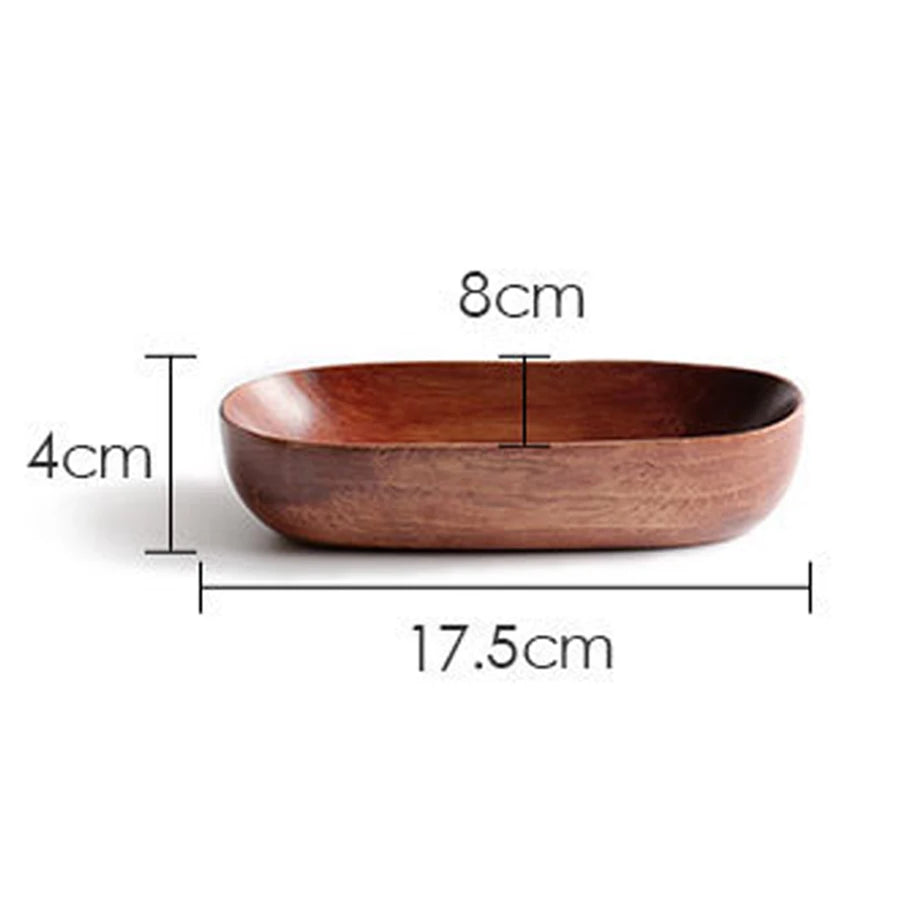 Ciotola a Forma di Barca in Legno Artigianale per Frutta Insalata o Snack Piatto Decorativo da Tavolo e Portaoggetti