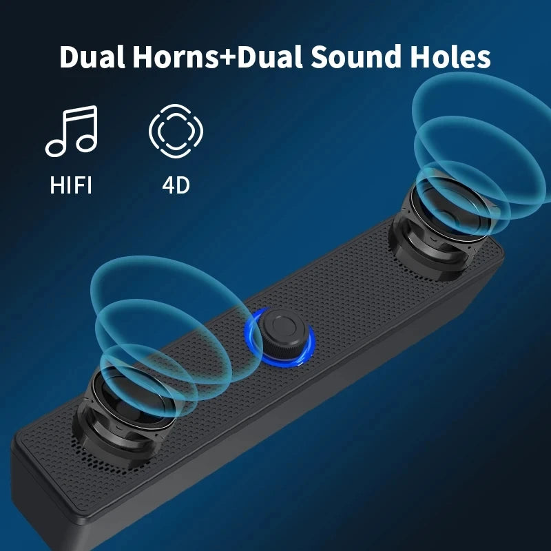 Soundbar Bluetooth Wireless Per Computer PC TV Laptop Desktop Altoparlante Portatile Musica Sistema Audio Caixa De Som