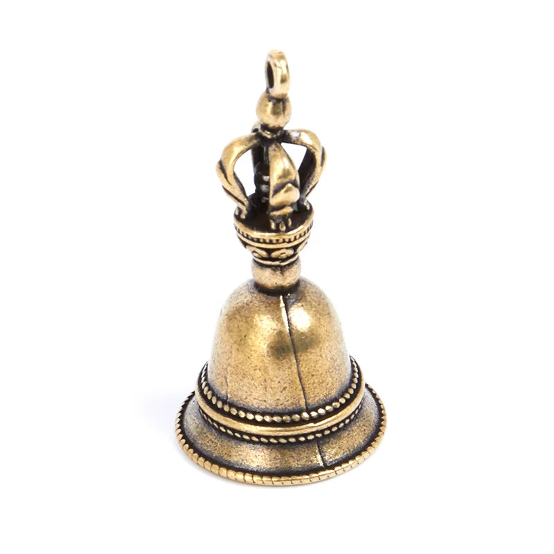 Campana A Vento In Ottone Pressofuso Decorativa Tibetano Cinese Pendente Pesa Solo 16 G Artigianale