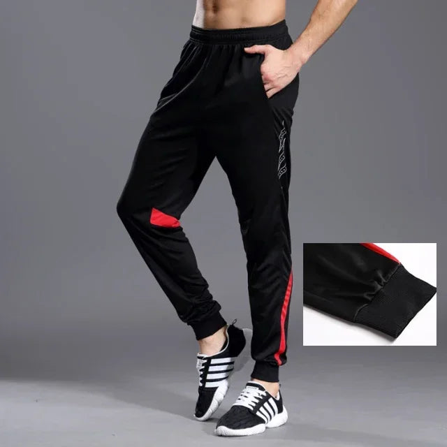 Pantaloni sportivi da corsa da uomo con tasche con cerniera Pantaloni da jogging da calcio Pantaloni sportivi da allenamento Pantaloni da calcio da basket Pantaloni da allenamento da uomo