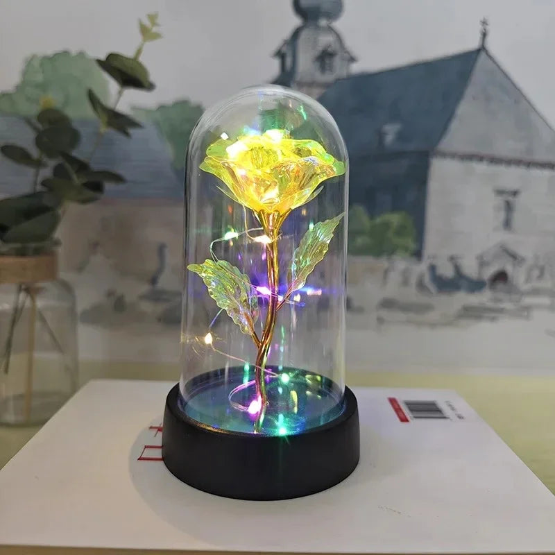 Rosa Artificiale LED Eterna Regalo Di San Valentino Per Fidanzata Rosa Eterna Decorazioni Nozze Regali Natale