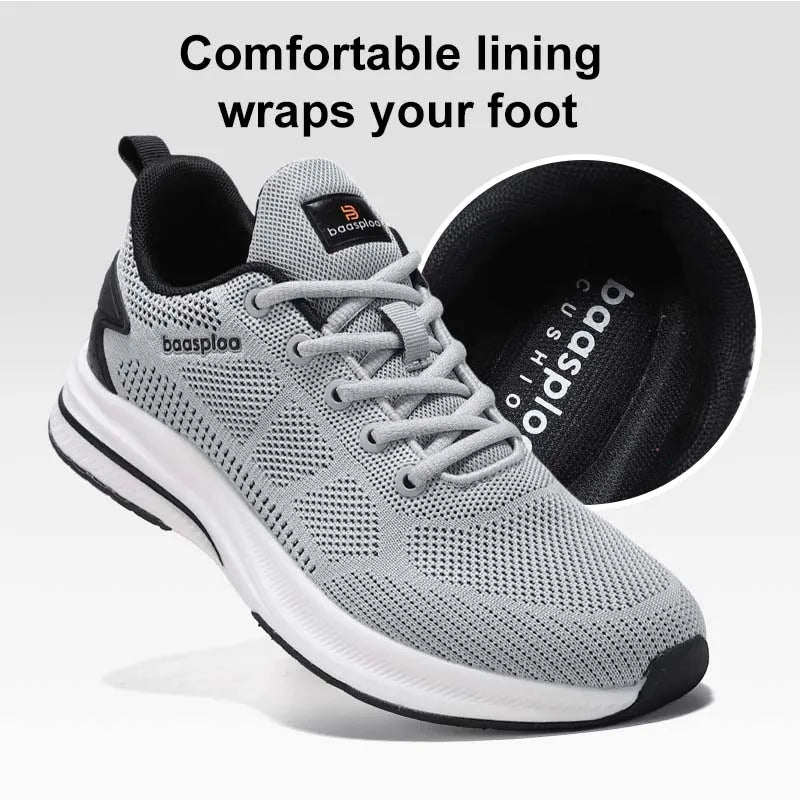 Baasploa Scarpe Da Corsa Uomo Traspiranti Leggere Comfort Massaggio E Aumento Altezza Design Moderno Per Esterni