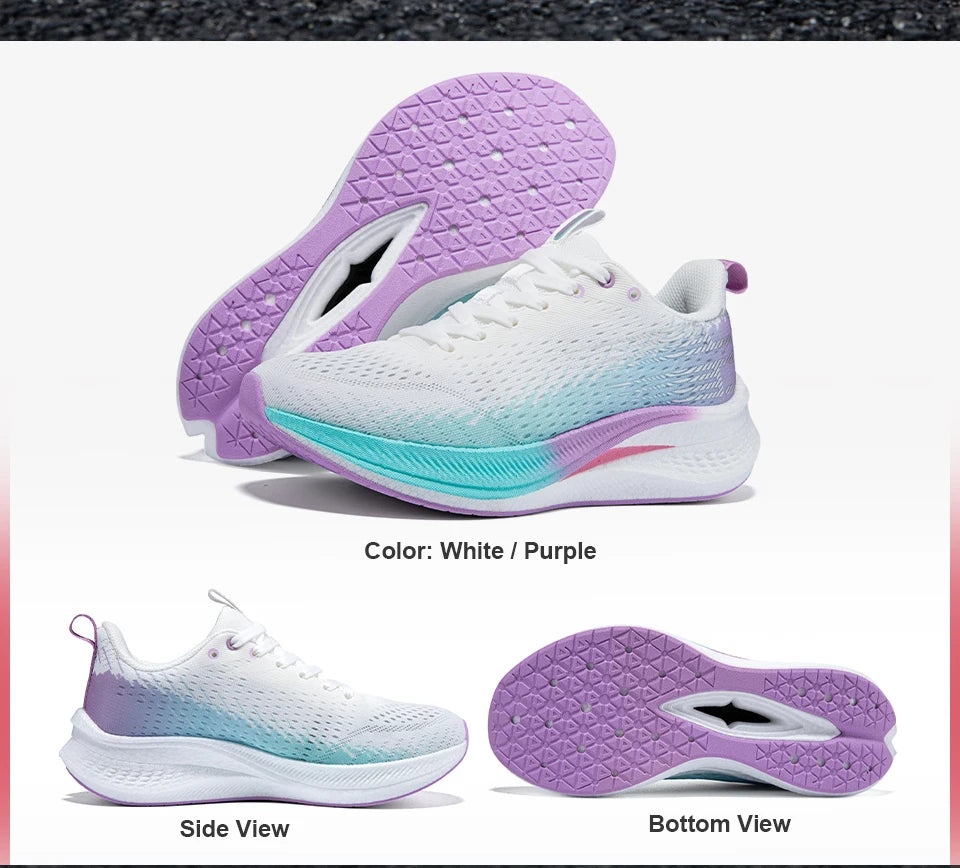 Baasploa Scarpe Da Corsa Da Donna Leggere Traspiranti Con Piastra In Carbonio Per Esterno Antiscivolo Per Donne Attive