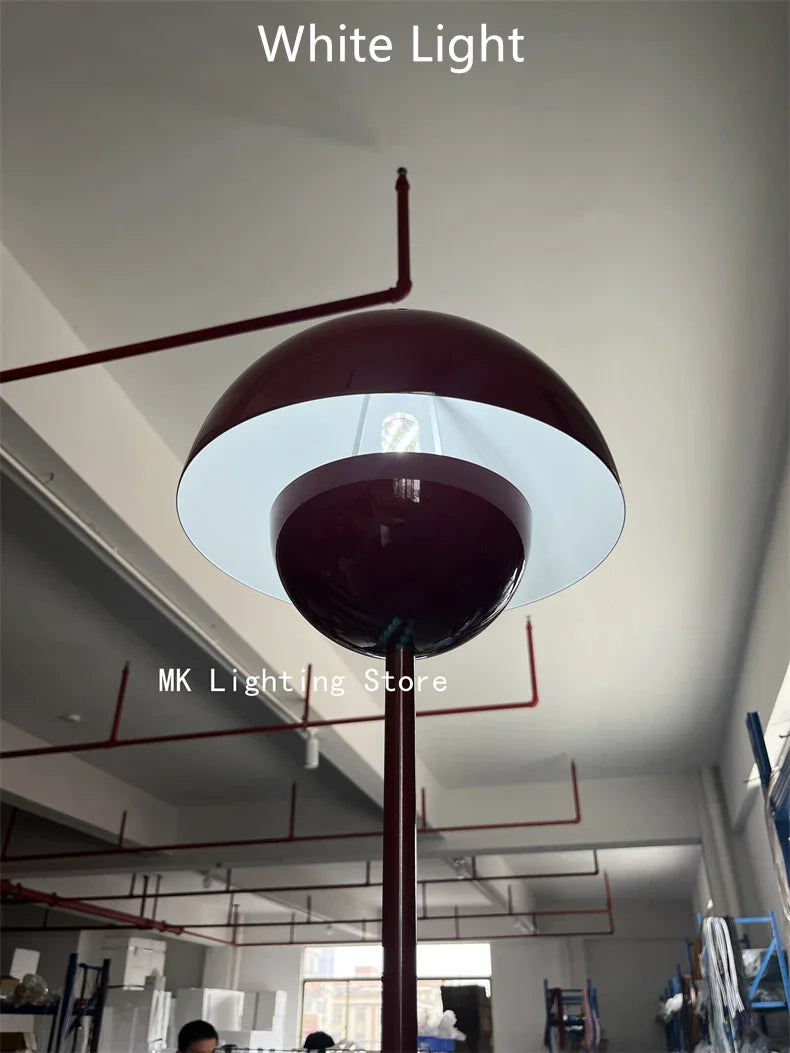 Lampada Da Terra Danish Bud Con Lampadina E27 Per Illuminazione Luce Da Tavolo E Scrivania In Ferro
