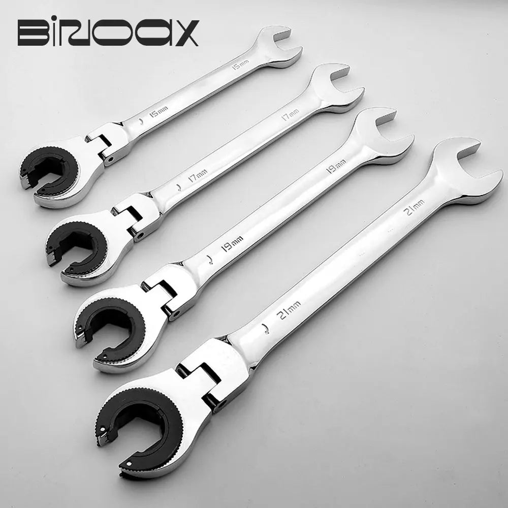 Chiave A Cricchetto Per Tubi Con Testa Flessibile Aperta 8 A 30 Mm 72 Denti Binoax Per Riparazioni Auto