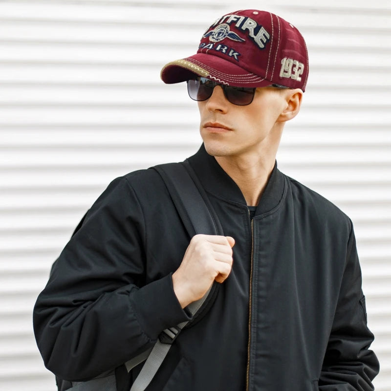 Berretto Da Baseball Unisex In Cotone Ricamato Con Lettera E Stampa Snapback Estate Protezione Solare Con Visiera