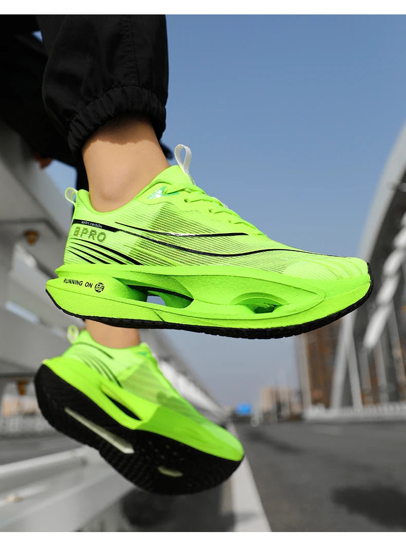 Scarpe da Corsa con Piastra in Carbonio per Maratona Unisex Traspiranti e Leggere Antiscivolo Sneakers Atletiche