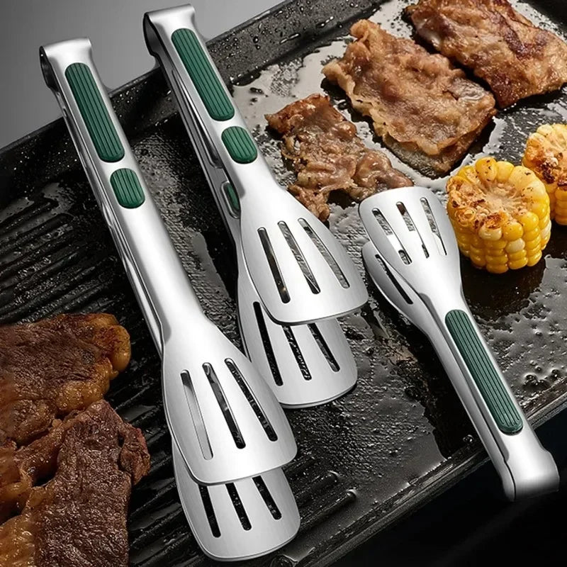 Pinze Per Alimenti In Acciaio Inossidabile Per Cucina Barbecue E Buffet Resistente Al Calore Per Bistecche Carne Pane