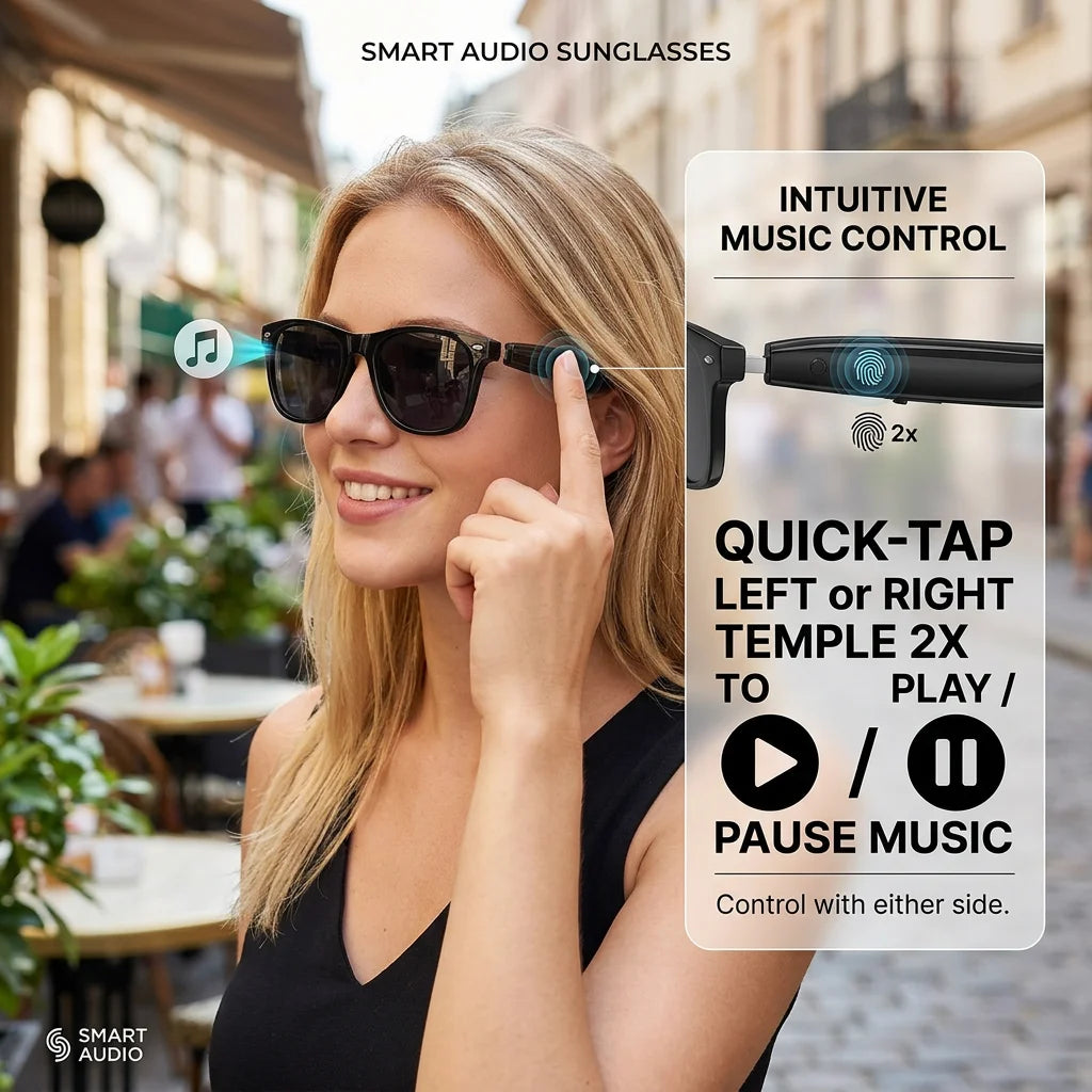 Occhiali Audio Intelligenti Senbono 2026 Traduzione AI Oltre 100 Lingue Chiamate Bluetooth Musica Occhiali Da Sole