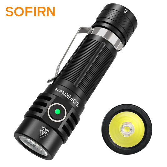 Sofirn SC18 1800lm Torcia EDC USB C Ricaricabile SST40 LED 18650 Torcia TIR Ottica Lente Lanterna con indicatore di alimentazione