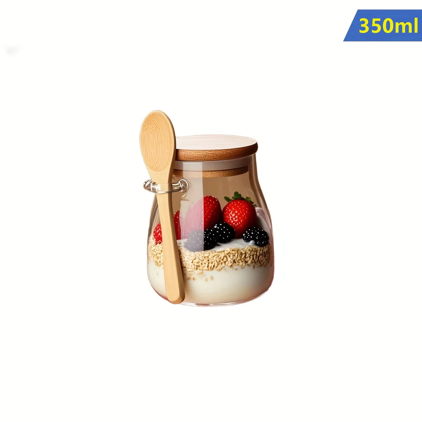 Barattolo Di Vetro Sigillato Con Coperchio E Cucchiaio Moderno Trasparente Per Spezie Zucchero Tè E Caffè In Cucina