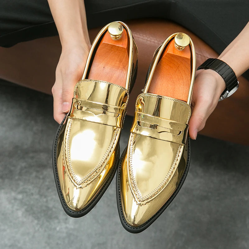 Scarpe Da Uomo In Pelle Oxford Verdi E Viola Scarpe Da Lavoro Classiche Mocassini Casual Eleganti