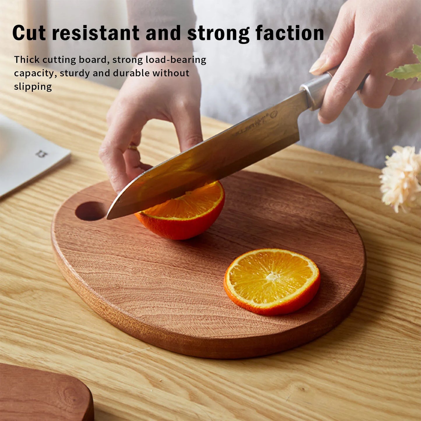 Tagliere In Legno Intagliato Rotondo Per Frutta E Bistecche Piatto Da Pranzo Per Bambini