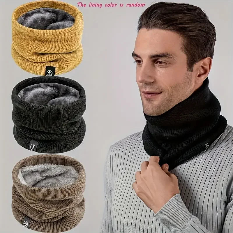 Scaldacollo Tubolare In Maglia Spessa Peluche Antivento Per Collo Inverno Ghetta Sport All Aperto Uomo Donna Sci Corsa