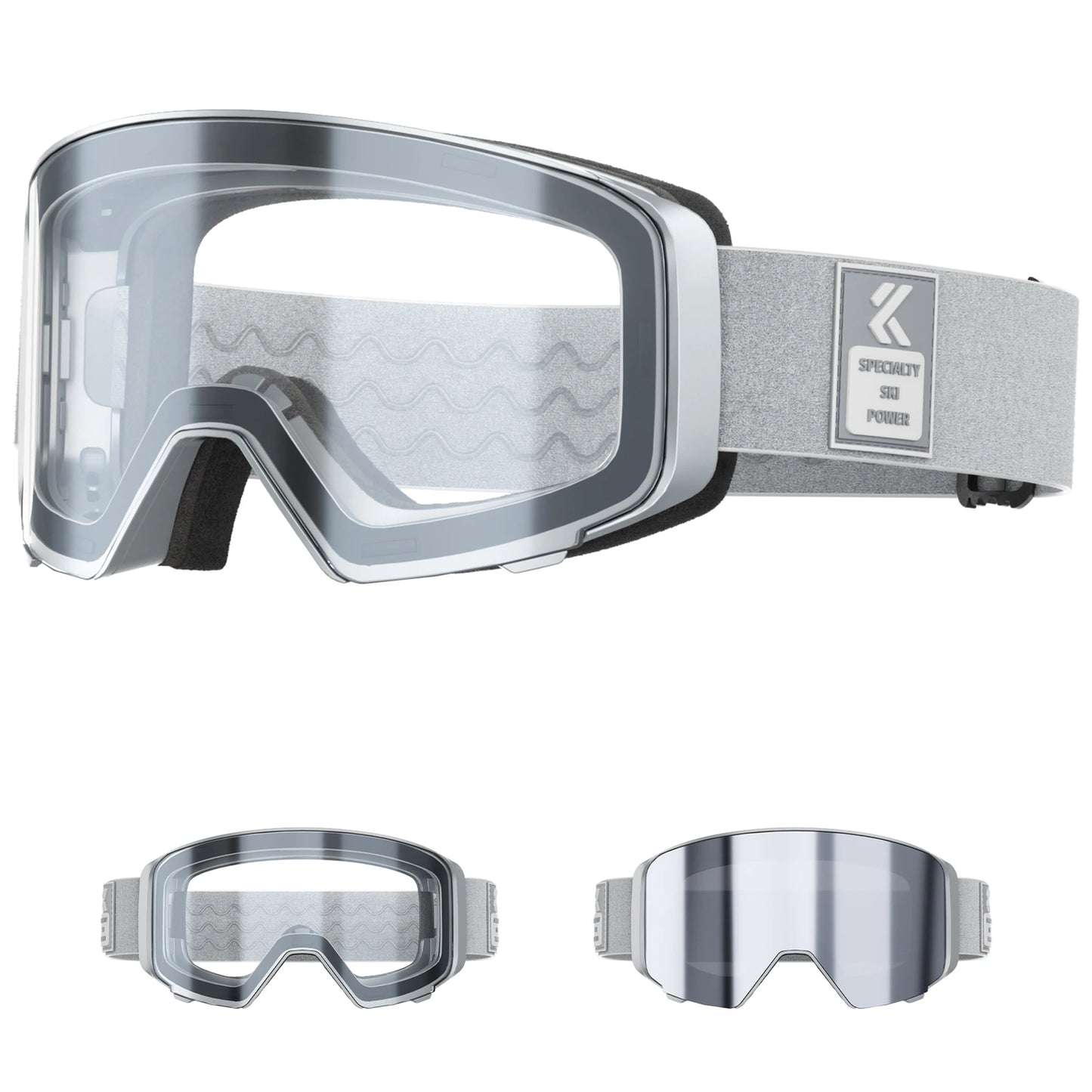 Occhiali Da Sci Fotocromatici KAPVOE Traspiranti Per Esterni UV400 Anti Appannamento Con Lenti Flip Per Neve E Snowboard