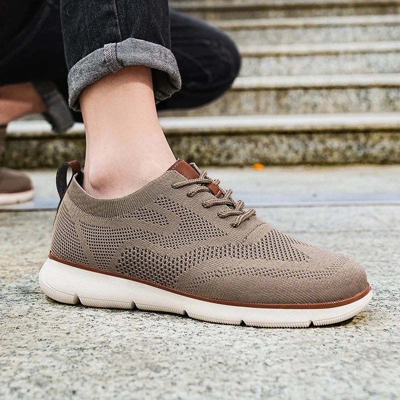 Scarpe Casual Da Uomo Traspiranti Con Cuscino Oxfords Comode Per Abito Formale In Maglia Plus Size