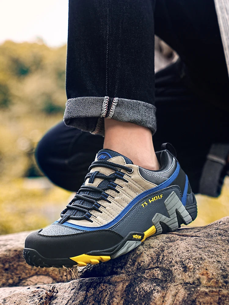 Scarpe Da Trekking Impermeabili Per Uomo In Vera Pelle Stivali Da Montagna Tattici Da Caccia Nei Boschi