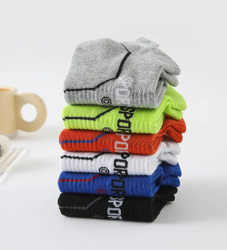 Calzini Corti Da Uomo Per Basket E Corsa Con Rete Traspirante Assorbenti Odori Pack 6 Paia