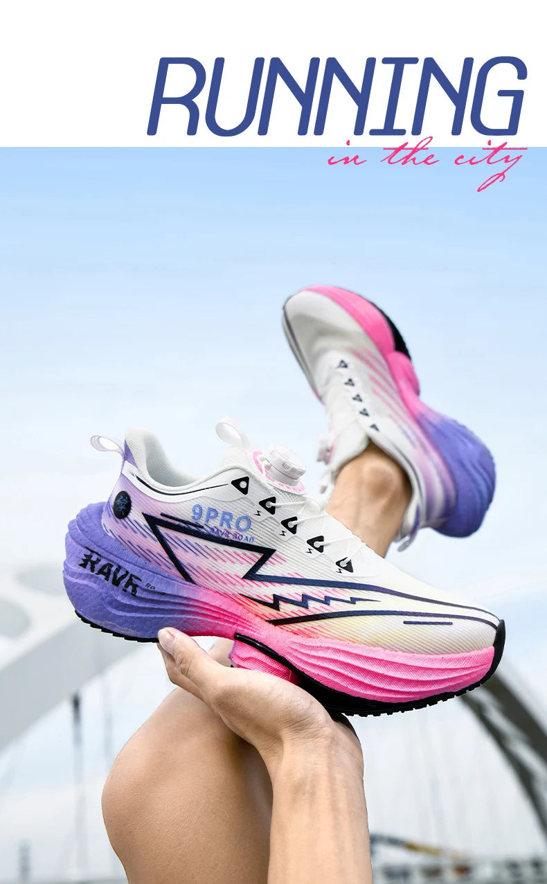 Letcomfit Scarpe Da Corsa Uomo 2025 Ammortizzazione Piastra Carbonio Scarpe Da Ginnastica Maratona Leggere Antiscivolo