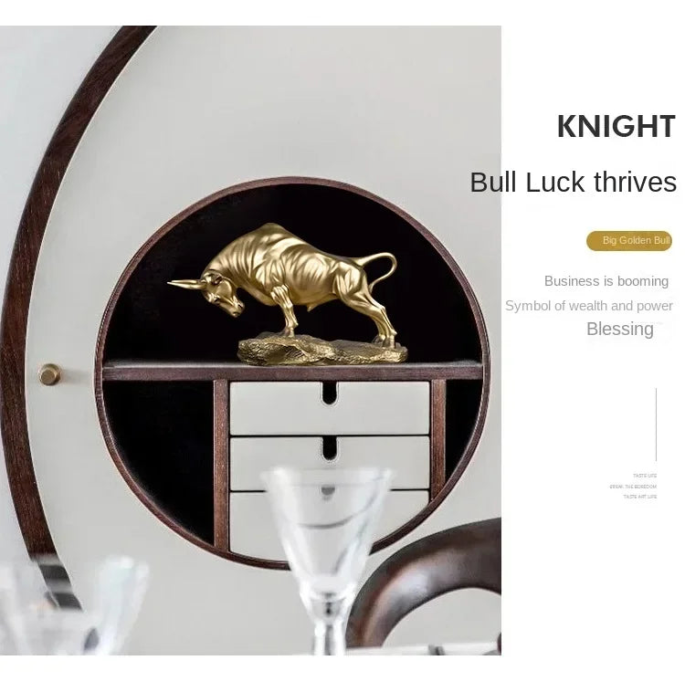 Statua di Toro Portafortuna di Lusso, Scultura Moderna per il Segno Zodiacale Toro, Decorazione da Scrivania per Uomini, Esposizione per Casa e Ufficio, Regalo Artistico